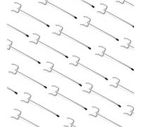 HUHOLE Pegboard Hooks, Fit 1/4" or 1/8" Pegboard, Ideal Peg Board Organizer Accessories for Garage Tool Organization, Wall Storage (Silver, 4 inch)