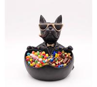 Huhote Black Resin French Bulldog Statue Table Decor for Office Desk Home Huhote Black