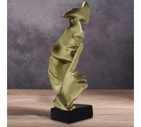 Huhote Elegant Abstract Thinker Statue Gold Resin Sculpture For Home Office Decoration