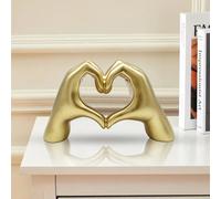 Huhote Elegant Heart Hands Sculpture Gold Modern Love Gesture Decor