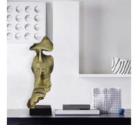 Huhote Gold Resin Abstract Thinker Ponder Sculpture Statue Modern For Home Office Art Sculpture Table Ornament Home Decor