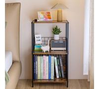 Huhote Three Tier Brown Vinyl Record Storage Side Table And Turntable Stand Record Player Stand End Table For Living Room Bedroom