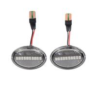 Huhpa 2pcs Dynamic Side Marker Light Flowing Turn Signal Light Side Repeater Panel Lamp For FIAT 500 500C 500L For Abarth 500 595 695(Dynamic Crystal)