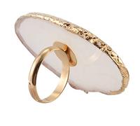Huhudyy 1 Pc Resin Stone Color Nail Art Ring Palette Finger Ring Plate Acrylic Uv Gel Polish Cream Foundation Mixing Nail Art Equipment