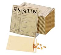 Huhudyy 100PCS Seed Packets Envelopes: Self Sealing Kraft Small Seed Envelopes for Seed Storage Resealable Seed Saving Envelopes 8 X 12cm