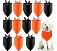 Huhumy 12 Pcs Halloween Color Dog Bandanas Bulk Sublimation Blank Bandanas for Dogs DIY Heat Transfer Triangle Bib Scarf for Small Medium Large Pets Costume Photo Props Accessories Pet Shops Groomer