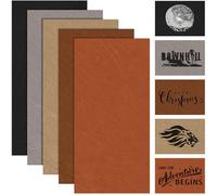 Huhumy 5 Pieces Laserable Leather Sheets Leatherette Sheets for Laser Engraving Leather Laser Engraving Supplies for Art Craft Supplies and Materials(12 x 24 Inch,Multiple Colors)