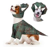 Huhumy Triceratops Dog Costume Dinosaur Dog Costume Halloween Dino Pet Clothes for Pet Cat Halloween Party Cosplay Events Photo Props, Small