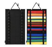 HUHYNN Martial Arts Belts Organizer, Hanging Karate Belt Display Holds 12 Karate Belts for Martial Arts Learners(No Accessories Included) (Black)
