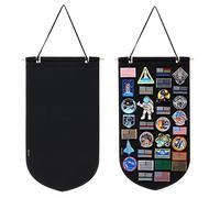HUHYNN Patch Display, Wall-Mount Hanging Patch Organizer for Hook & Loop Patch Collections(NO Accessories Included) (Black)