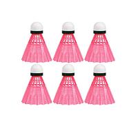 HUI JIN Plastic Badminton Ball Durable Sports Training Shuttlecocks Playing Balls Pink 6pcs