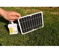 HUI YINGC Solar Power Charger with 5 Watt Portable Solar Panel for 1.2V AA & AAA Household Rechargeable Batteries, 5V USB Output for Cellphone or Other Batteries Needed Charging