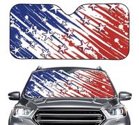 HUIACONG American Flag Car Windshield Sun Shade Car July 4th America 250th Front Windshield Sun Shade with 4 Suction Cups Auto Sunshade for Car Truck SUV Blocks Uv Rays Sun Visor Protector