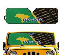 HUIACONG Brazilian Flag Car Windshield Shade Foldable Off-Road Vehicle Windshield Sun Shade Keep Your Vehicle Cool car Sunshades for Windshield