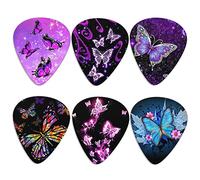 HUIACONG Butterfly Guitar Picks for Electric Guitar Set of 6,Heavy Gauge 0.96mm Guitar Pick for Womens Girls Great Gift for Any Musician.6 PCS-Thickness