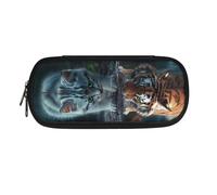HUIACONG Cat Pencil Case Boys Primary School Tiger Pencil Cases Aesthetic Pencilcases Childrens Big Capacity Pencilcase