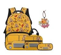 HUIACONG Funny Math School Backpack Set 4PCS Kids Cute Backpack Set with Lunch Box & Pencil Pouch Back to School Supplies，17 Inch Large Capacity