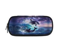 HUIACONG Killer Whale Pencil Case for Girls Cute Pencil Pouch Kids Pencil Cases Large Capacity Pencils Case Aesthetic Pensil Case