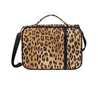 HUIACONG Leopard Print Bible Cover for Women Girls Large Bible Case with Adjustable Shoulder Straps Bible Book Cover with Handles Portable Bible Case