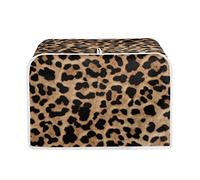 HUIACONG Leopard Print Toaster Oven Cover Brown Black Camo Toaster Cover 2 Slice Appliance Covers with Top Handle for Home Kitchen Decor Accessories