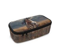 HUIACONG Western Pencil Case for Girls Large Capacity Pencil Cases Horse Pencil Pouch Large Capacity Pensil Case Kids Pencilcases