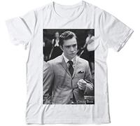 HUIAN Chuck Bass Gossip Girl Ed Westwick Cotton Mens Top Tee Casual T-Shirt White S