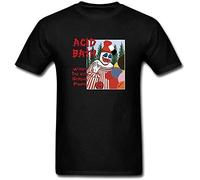 HUIAN Men's Acid Bath When The Kite String Pops Short Sleeve T-Shirt Black L