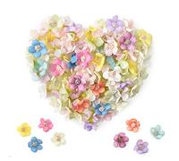 HUIANER 150PCS Artificial Daisy Heads, Small Silk Daisy Flower Mini Fake Flowers Heads for Craft Weeding Home Decoration Wreath Hair Clips Headband 2CM (Light Color)
