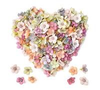 HUIANER 150PCS Artificial Daisy Heads, Small Silk Daisy Flower Mini Fake Flowers Heads for Craft Weeding Home Decoration Wreath Hair Clips Headband 2CM (Multicolor)