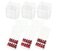 HUIANER 15PCS Press On Nail Storage Box Fake Nail Container Packing Box With Adhesive Double Sided Tape for Nail Art Storage (Not Include Press On Nail)