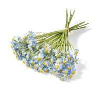 HUIANER 2 Bundles Small Artificial Daisy Flowers Bouquet 10.24'' (Blue)