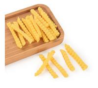 HUIANER 20pcs Fake French Fries Wave Shape Simulation Artificial Food Model Simulation Real Lookpotato Chips For Kitchen Restaurant Window Display Party Decoration
