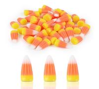 HUIANER 30PCS Halloween Artificial Candy Corn Fake 3D Candy Corn Resin Candy Corn for Craft Making Halloween Supplies Decorations Ornaments DIY Craft
