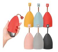 HUIANER 6PCS Pull Out Key Sleeve, PU Leather Key Holder Case Large Capacity Not Easy to Pull Down Key Cover for Men Women
