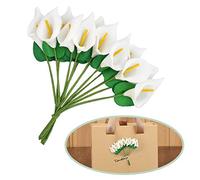 HUIANER Artificial Mini Calla Lily Flower Heads Foam White Calla Lily for Crafts Favour DIY Making Garland Hair Clips Headbands Decoration (144pcs White