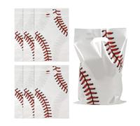 HUIANER Baseball Party Gift Bags 60PCS Baseball Bags Baseball Party Favors for Snacks Themed Gym Sports Birthday 9.84x 6.7 Inch, White