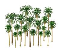 HUIANER Palm Tree Model Trees, Miniature Palm Trees Mixed 5 Size Fake Plastic Trees with No Stands for DIY Scenery Landscape Cake Decoration（18PCS 3.1" - 6.3"）