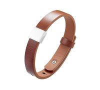 HUIANGLIYG Leather Bracelet Man, Genuine Leather Bracelets for Men Women Classic Handmade Engravable Cowhide Wristband with Loops Luxury Business Adjustable Cuff Bangle Gift for Father'S Day Light B