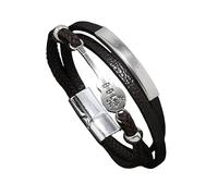 HUIANGLIYG Men Women Multi Layer Leather Bracelet with Guitar and Music Note Charm Handmade Braided Wristband Magnetic Clasp Stylish Music Fan Jewellery Gift for Daily Casual Party Wear Coffee 22Cm