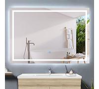 Huibathroom 1000x800 Large Illuminated Bathroom Mirrors with LED Lights,Wall Mounted,IP44