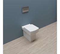 Huibathroom Back to Wall Toilet BTW Bathroom Modern Pan Square Cloakroom Soft Close Seat