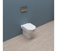 Huibathroom Back to Wall Toilet Ceramic Soft Close Seat Modern Bathroom BTW Round WC