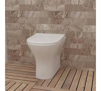 Huibathroom Bathroom Back to Wall Toilet Soft Close Seat WC Pan Round