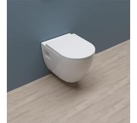 Huibathroom Bathroom Modern Wall Hung Toilet Pan with UF Slim Soft Close Seat