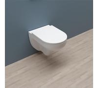 Huibathroom Bathroom Rimless Vortex FlushTechnology Wall Hung Toilet UF Slim Soft Close Seat