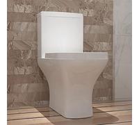 Huibathroom Square Toilet Close Coupled Soft Close Seat Cistern Modern Bathroom WC Pan
