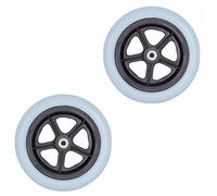 HUIBBGO 8-Inch 1 Pair Manual Wheelchair Accessories, Front Small Wheel with Bearing, Full Set of Solid Wheel Wheels for Wheelchair/8Inch