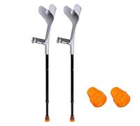 HUIBBGO Canes Ergodynamic Forearm Crutches by Health 1 Pair/2 Crutches/Lightest Crutch, Heavy Duty for Standard and Tall Adults, Lightweight Aluminum