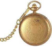 HUIBBGO Classic Stylish Pocket Watch.Men's Pocket Watch,Retro Old Man Clamshell Carved Quartz Hanging Watch As Father's Day/Birthday/QIXI Festival/Anniversary Wedding Precise