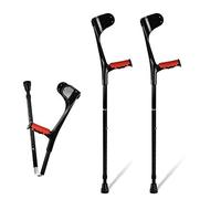 HUIBBGO Forearm Crutches 1 Pair, Ergonomic Handle with Comfortable Grip - Sturdy High Density Aluminum, Durable for Standard and Tall Adults, 2 Units
